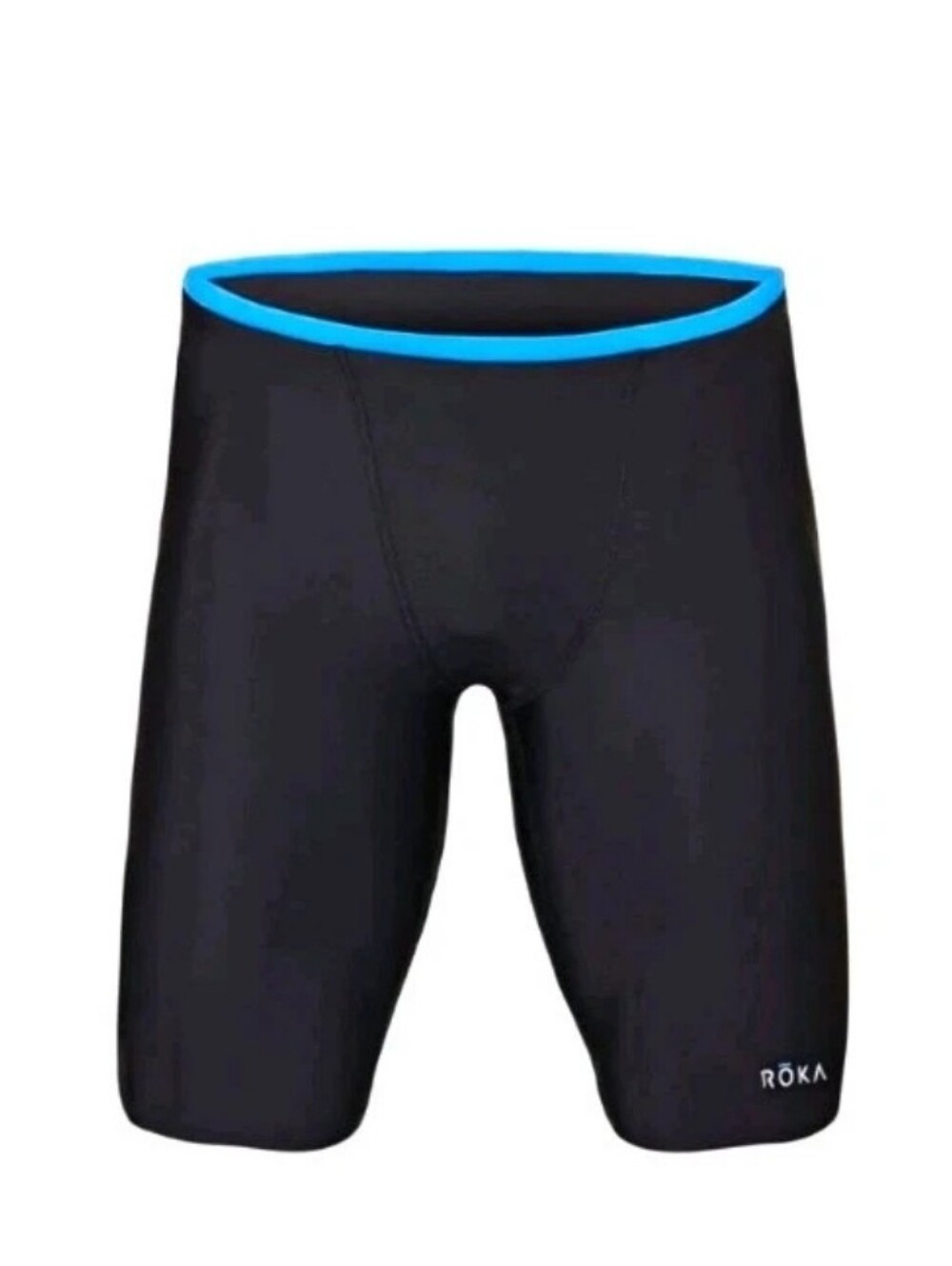 Roka Men's Elite HD Jammer - Black with Cyan Trim